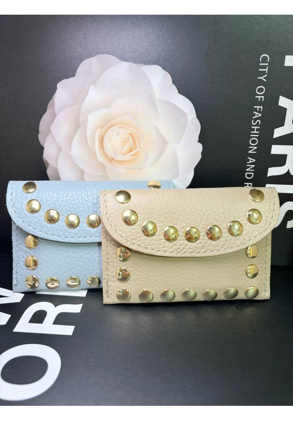 MONEDERO PIEL TACHAS 