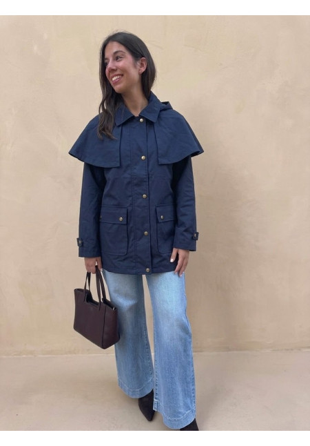 GABARDINA CAPA AZUL MARINO